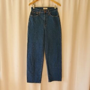 Madewell Denim Jeans with Copper Button Perfect Vintage Wide leg 27